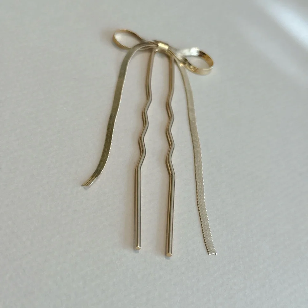 Boho bow hair pin #1428 - Picture 3 of 4